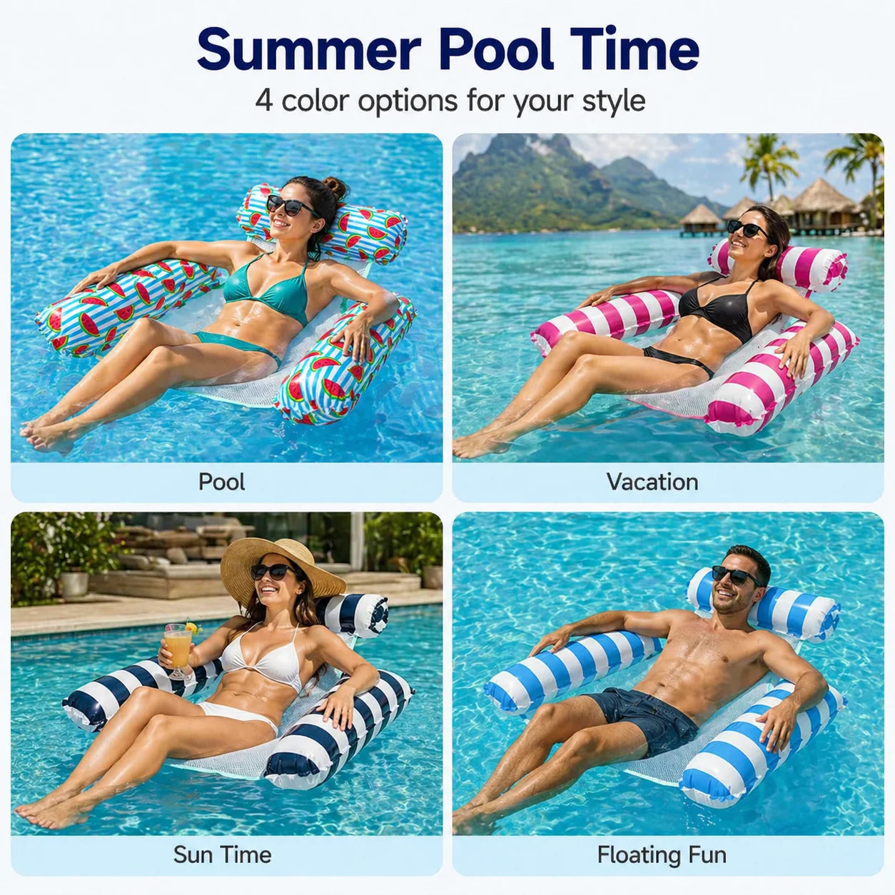 Inflatable pool chair