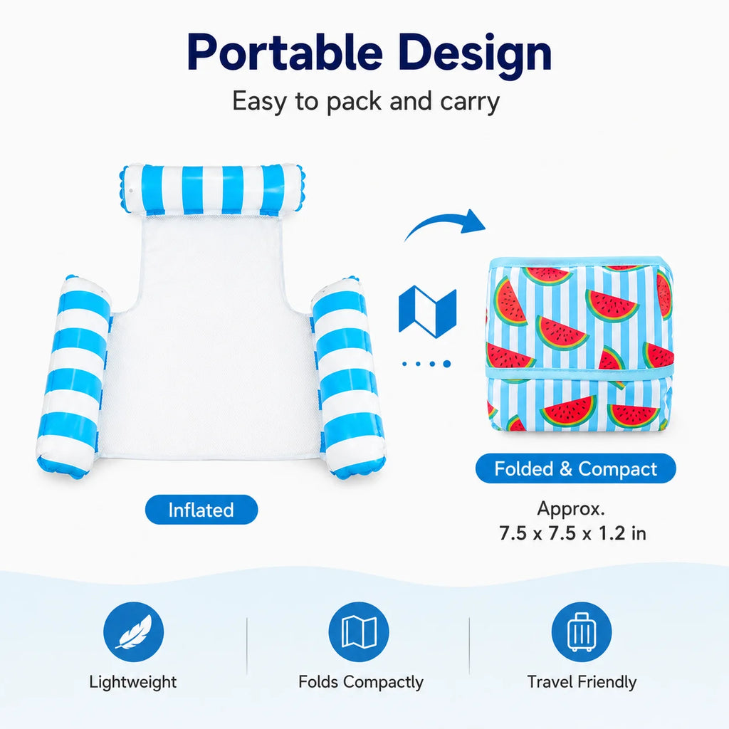 Inflatable pool chair